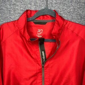 Zero Restriction Tour Series Mens Golf Jacket‎ Red Full Zip Large Windbreaker
